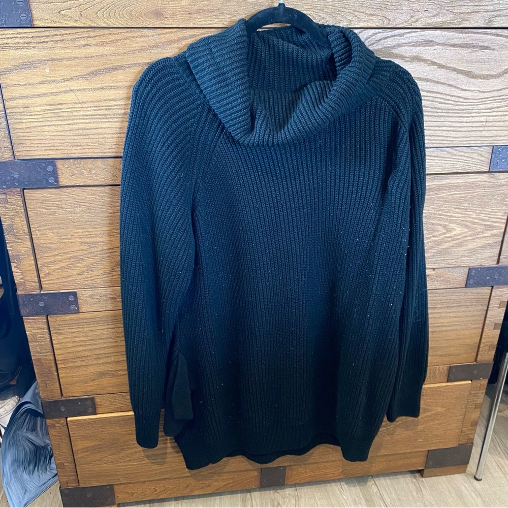 Women's Black Cowlneck Sweater